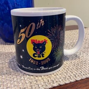 Black Cat Fireworks 50th Anniversary Coffee Tea Mug